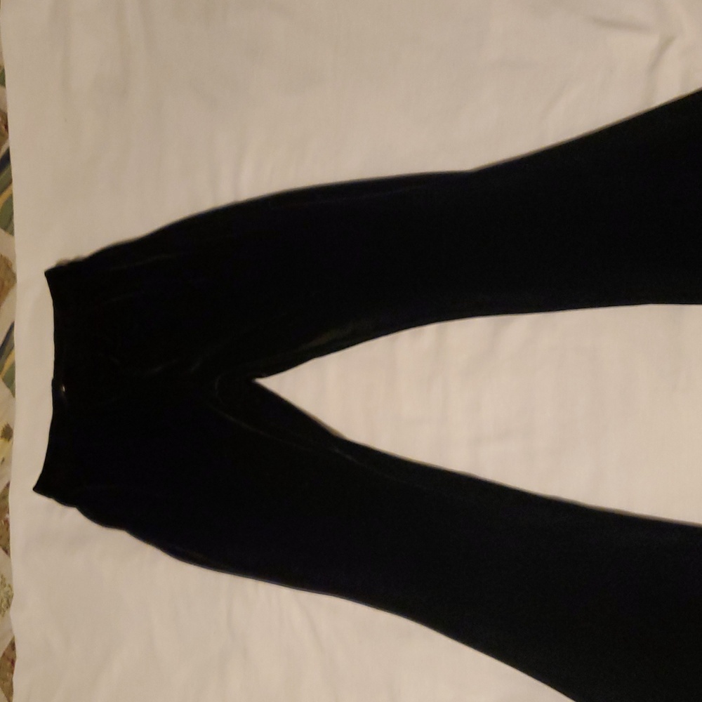 NEW Boot Cut Velour Leggings in Black Size XS NWOT